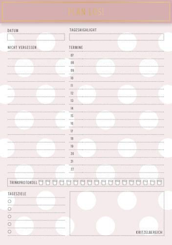 Grafik Werkstatt Tages-To-Do-Block mit Goldveredelung | 50 Blatt | Plan los!