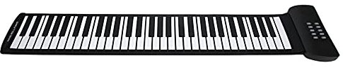 Hand Roll Piano, 61 Tasti Pieghevole in Silicone Roll Up Piano Strumento Musicale Ricaricabile con Tastiera Elettrica con Funzione di Registrazione