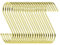 Swatowot 30 Stück S Haken, 9 cm Hängehaken, Haken Garderobe, Haken Zum Einhängen, Kleiderbügel (30 Stück, Große, Gold)