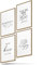 BLCKART Poster-Set Küche - moderne Wandbilder mit Sprüchen - Premium Poster für Küche und Esszimmer - Bilder zur Wanddekoration - Größe A3