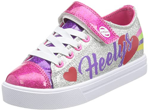 Heelys HLY-G2W-1663 Schuhe mit Rollen, Silver Rainbow Heart, 32 EU
