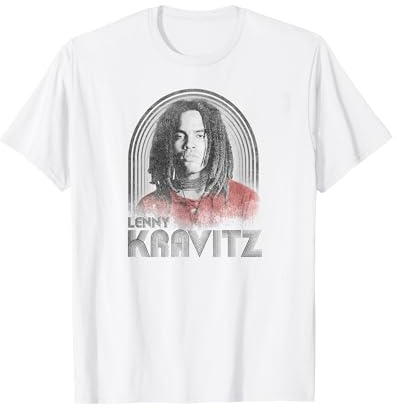 Lenny Kravitz Official – Unisex-Erwachsene T-Shirt, Weiß, S, Kurzarm, Klassische Passform, Doppelt genähter Saum, Einfarbig