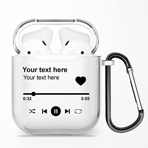 Personalisierte Benutzerdefinierte Musik Lied Name Soft Gel Klar Gummi Fall Hülle Für AirPods - für AirPods 1 & 2