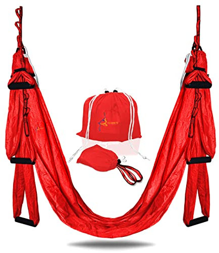 YOGA SWING PRO Premium Aerial Hammock Anti gravity Yoga Swing Kit - Acrobat Flying Sling Set for Indoor and Outdoor Inversion Therapy