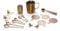 Echtwerk Kaffeezubehör-Set, 23-tlg, Milchschaumkännchen 600 ml, Kakaostreuer, 4x Espresso-, 4x Cappuccino-, 4x Latte Macchiato-Löffel, 4x Kaffeeclips, 4x Kaffeeschablonen, Kaffeemesslöffel, Kupfer