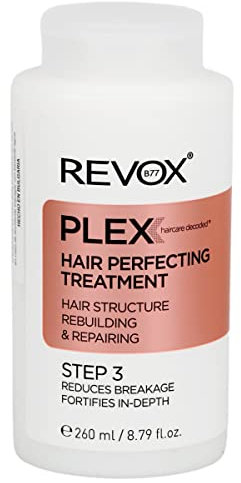 REVOX B77 - Plex Hair Perfecting Treatment Step 3, 260 ml, professionelle Haarbehandlung, Vorwäsche, repariert geschädigtes und gefärbtes Haar, schützt vor Haarbruch, stärkt und verleiht Glanz.