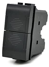 Vetrineinrete® Doppio pulsante compatibile con living light international air tasto interruttore saliscendi 1p 10a 220v (Nero)