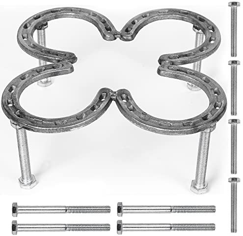 Nbguigdstr Dutch Oven Stand Made of Steel Horseshoes-Camp Dutch Oven Tripod-Cast Iron Dutch Oven Tool-Dutch Oven Holder-Outdoor Cooking Rack(10.2X 10.2)