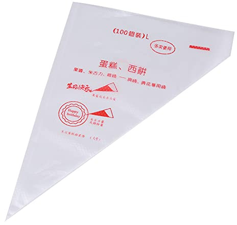 Master Brand - Bolsas para Manga Pastelera Pequeñas sin Punta para Eliminación de Resina, Plástico Transparente de Grado Alimenticio, 100 Unidades (L 6,5 KG)