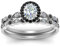 Vml Jewellers Erstellter Edelstein Achteck facettierter schwarzer Onyx Cz Ring – 925er Silber Ring Schwarzer schwarzer Onyx Cz Edelsteine Ringe – Ledies Schmuck Geschenk für die Hochzeit