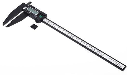 Digital Caliper, 150mm/300mm Vernier Caliper Electronic Micrometer Caliper, Stainless Steel Carbon Ruler with Long Jaw Measuring Tool, Large LCD Screen (150MM) (300MM Long Claw Carbon Caliper)