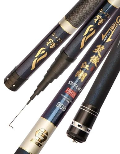TSHIGO Canne a Pêche au Coup Chinoise Carpe Carbone Télescopique 8m,9m,10m,11m,12m,13m,14m,15m Extensible Canne a Pêche (Size : 10m)