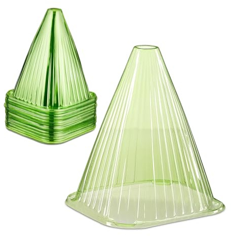 Relaxdays Pflanzenhut, 80er Set, Schneckenschutz, Frostschutz, HxBxT: 22 x 19 x 19 cm, Pflanzenschutzhauben PVC, grün