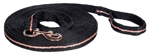 HKM Rosegold Glamour Longe, Schwarz/Rosegold, 800 cm