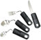 Lot de 4 couverts pour Parkinson Seniors handicapés – Set d'outils avec couteau Loeffel Fourchette pour gaucher Cuillère courbée Poignée épaisse pour enfants Arthrose Rhumatisme Personnes handicapées