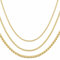 DJADEE Venezianerkette vergoldet 999er Gold 24 Karat, Länge 40-80 cm, 2, 3, 4, 5 mm breit, wasserfest, nickelfrei, Kette (4 mm x 40 cm)