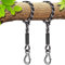 BeneLabel 2pcs Corde de Hamac, 100cm Sangle de Balançoire avec Crochet (400lbs) Arbre Suspension Materiel en Polyester Fauteuil Suspendu Fixation Kit, Jusqu'à 2500lbs, 10mm de Diamètre, Noir