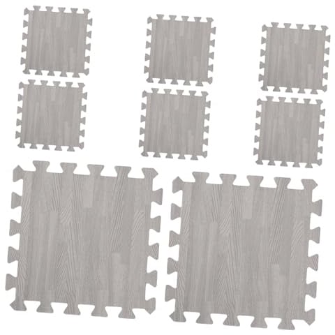 FOYTOKI 8stücke Teiliges Puzzle Krabbelmatte Interlocking Spielmatte Mit Rutschfester Unterseite Für Junge Mädchen Und Kleinkinder Weich Und Bequem Für Sicheres Spielen Mit Holzoptik