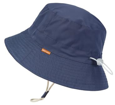Creekstone Bébé Bob Chapeau de Soleil pour Garçon Fille Tout-Petit Chapeau Seau pour Enfants UPF 50+ Protection Solaire Chapeaux de Plage d'été 0-24M (FR/ES, Âge, 6 Mois, 24 Mois, Bleu)