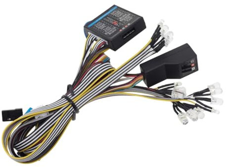 Kznifmk Beleuchtungssystem-Kit, Simulationskontrollleuchte, Bremslicht, RC-Auto-Licht-Kit für 1/10 1/8 Modell RC-Auto-Upgrade-Teile