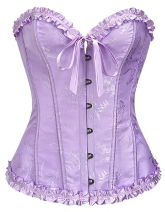 Faschingskostüme Damen Korsett, Elegant Corsage Damen, Ärmelloses Corsett Gürtel Verstellbare Einfarbig Corsage Reizwäsche Sexy Corset Top Fasching Slim-Fit Sexy Halbbrust Vampir Korsett Damen