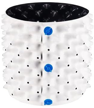 POSH AIR - Macetero transpirable blanco de 34,5 L con paredes perfiladas | promueve el crecimiento saludable de las raíces | ideal para casa y jardín | diámetro 40 cm y altura 30 cm