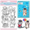 GLOBLELAND Abschlussfeier Transparente Silikonstempel Cartoon Katze Klare Stamps Tier Silikonstempel Für Kartengestaltung DIY Prägung Journaling