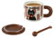 XGOPTS Cute Black Cat Mugs, 400ml Ceramic Art Cartoon Cat Mug with Lids and Spoon Lovely Kitten Tea Milk Coffee Cups Home Office Decor Gifts for Birthday Valentines Mothers Day Christmas