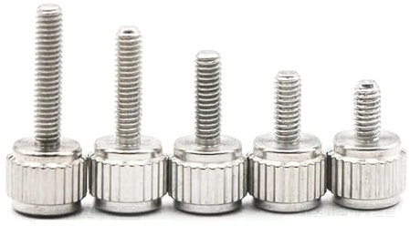 KSeSii 5-100 Uds Tornillos moleteados de Grano Recto M2 M2.5 Pernos de Perilla de Agarre Manual de Acero Inoxidable for calibradores Vernier Longitud 4-12mm(M2 X 8mm,10 Pcs)