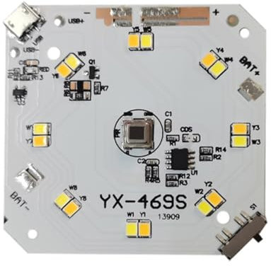 WWHJR Placa de lámpara infrarroja con sensores de movimiento LED, tablero de luz nocturna, recargable por USB, detección de infrarrojos para dormitorio y pasillo módulo de control