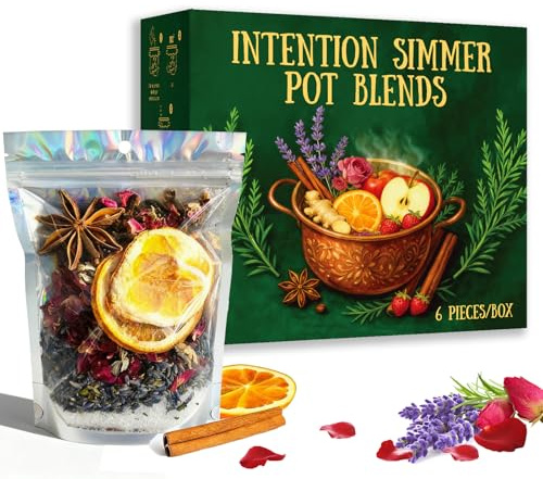 Intention Simmer Pot Blends, Simmer Pot for Stove Potpourri, Reiki-Infused Simmer Pot Potpourri Kit for Cozy Home Aroma, Meditation & Ritual Spaces-6pcs/set (Blessing)