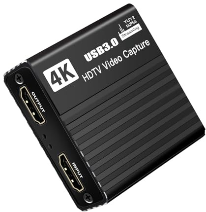 SkyPOOU Tragbarer Video-Grabber 4K 60fps USB 3.0 Aufnahmegerät für Gaming Live Stream Broadcast Live Streaming Capturing Device