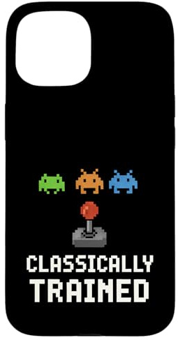 Classically Trained - T-Shirt rétro Gamer Pixel Art Joystick Coque pour iPhone 15