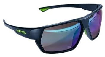 Festool Sonnenbrille UVEX SUN-FT2 - Sportbrille mit UV-Schutz Kat. 3 | Dunkelblaue Outdoorbrille aus Polycarbonat mit Panoramascheibe, 143 mm Breite, inklusive praktischem Brillenbeutel