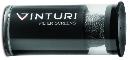Vinturi Filtro Vino, Acciaio Inossidabile, Nero, 4.5 cm, 5 Unità