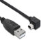Delock Kabel USB 2.0-A Stecker > USB Mini-B 5pin Stecker gewinkelt 0,5 m, Schwarz