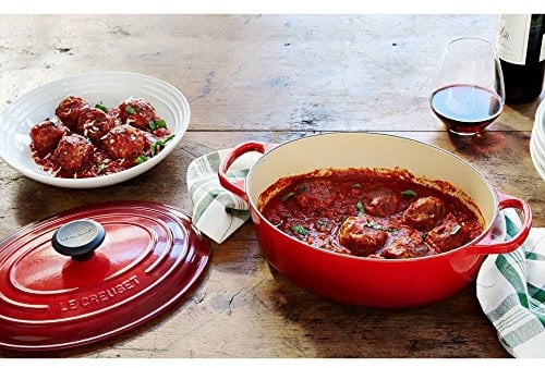 Le Creuset Enameled Cast Iron Signature Oval Dutch Oven, 5 qt, Flame
