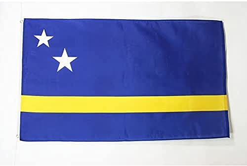 AZ FLAG - Flagge Curaçao - 90x60 cm - Holländische Fahne 100% Polyester mit Messing-Ösen - 50g