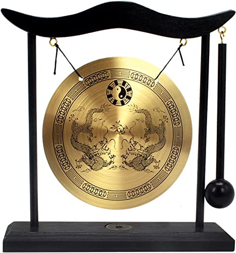 Feng Shui Zen Gong Meditation Gong für Schreibtisch Orientalische buddhistische Home Office Dekor