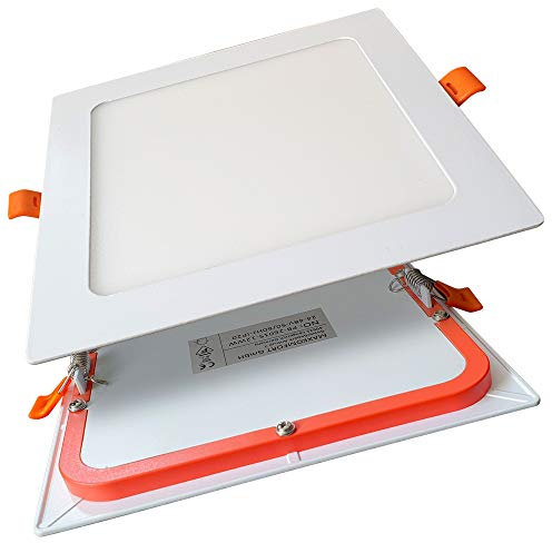 max K O M F O R T LED Panel 12W eckig flach ultraslim neutralweiß Einbaustrahler Spot Einbauspot Deckenleuchte Weiß
