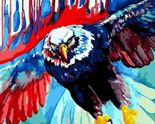 WOWDECOR Malen nach Zahlen-Sets für Erwachsene und Kinder, Ölgemälde zum Selbermachen, schöne bunte Eule, 40,6 x 50,8 cm (wunderschöne Eule)