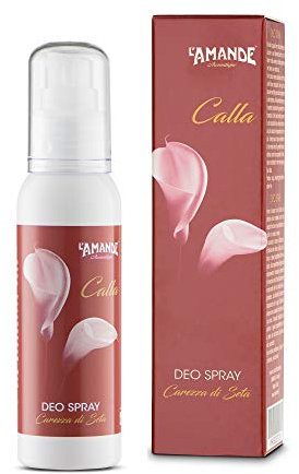 L'AMANDE - Deodorante Donna Spray senza Alcool e Sali di Alluminio, Delicato e Naturale per Pelli Sensibili, Deodorante Donna Idratante ed Emolliente, Note di Rosa, Gelsomino e Violetta - Calla 100 ml
