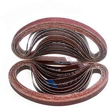 Aiyard 1/2 x 18 Inch Aluminum Oxide Sanding Belts, 4 Each of 40/60/80/120/180/240 Assorted Grits Abrasive File Belts for Air Belt Sander, 24-Pack