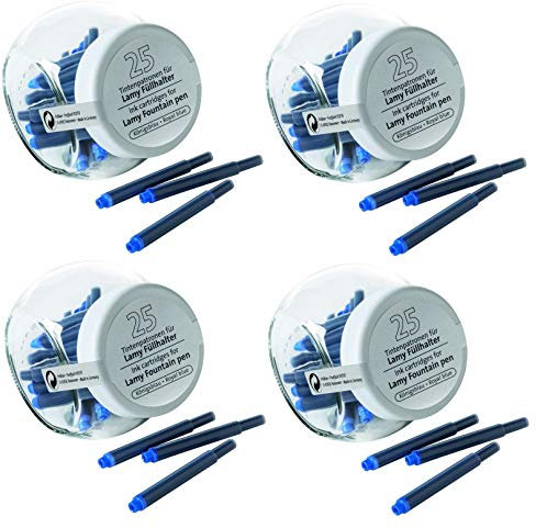 Pelikan 105908 Tintenpatronen für Lamy-Füllhalter, 25 Sück (4 Gläser)