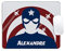 LolaPix Tapis de Souris personnalisé avec nom. Cadeaux personnalisés pour Les Super-héros. Divers modèles 18x22cm Rectangulaire. Captain America