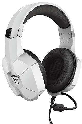 Trust Gaming Headset für PS4 und PS5 GXT 323W Carus - Kabelgebundene Gaming-Kopfhörer mit Mikrofon für PlayStation 4/5, Einstellbarer Kopfbügel, Komfortable Ohrpolster - Weiß, one Size