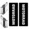 Reflektierende Aufkleber kompatibel mit Givi Monokey Trekker Outback Topcase Aluminium Top Case 37 42 48 L (schwarz)