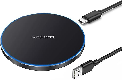 Wireless Charging Pad Fast Wireless Charger Compatible with iPhone 16 15 14 13 12 11(pro, pro max)/13 12 Mini/XS Max/SE/XR/X/16 plus/Airpod4,Samsung Galaxy S25/S24/S23/S21/S20/Note 20/10,Buds Pro