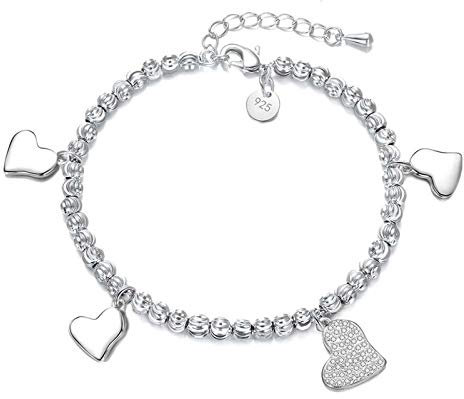 Hand Armband Armreif Armkette Damen Charmante Schmuck Hand Armband Armreifen Hübsche Sterling Silber Zirkon Gepflasterte
