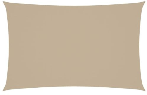 vidaXL Sonnensegel Wasserfest Sonnenschutz Windschutz Sonnendach UV Schutz Garten Terrasse Balkon Oxford-Gewebe Rechteckig 4x7m Beige
